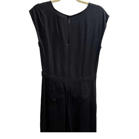 ELK Black Midi Wide Leg Cool Viscose Lightweight Draped‎ Jumpsuit US Sz 6/ EU 38 - Picture 4 of 15